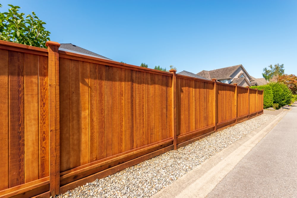 Wooden fence slats
