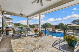 A backyard patio